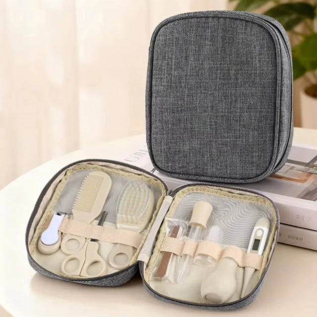 Kit de aseo para bebé de 9 piezas con neceser