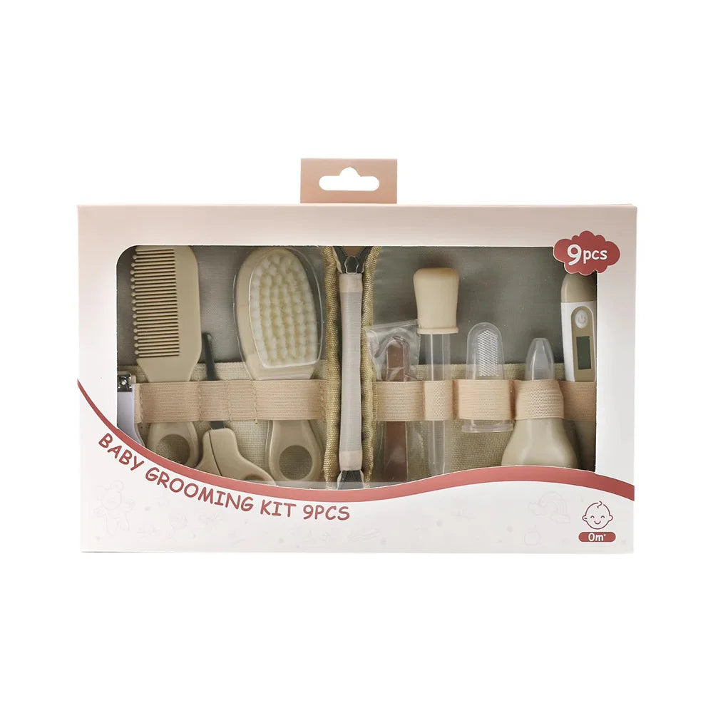 Kit de aseo para bebé de 9 piezas con neceser